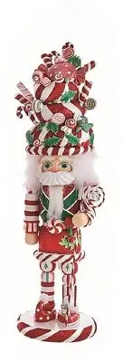 Hollywood Nutcrackers YHA0588C Candy Tree Hat Nutcracker, 18-Inch, Multi-Colo...