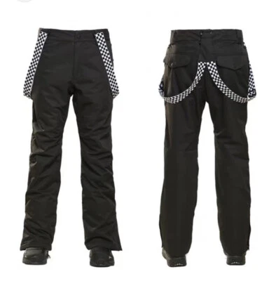 NWT NICE! Xs Black SMN Lined,Insulated Metropolis Ski Snow Pants w Suspenders