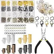Lobster Clasps Set, 120 Pcs Lobster Clasp and 120 Pcs Open Jump Ring Set, Necklace Clasp, Bracelet Clasp Jewellery, Necklace Bracelet Keyring Swivel Parrot Lobster Clasp Hooks Clips (241)
