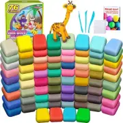 ESSENSON Air Dry Clay 76 Colors, Modeling for Kids, DIY 76 colors