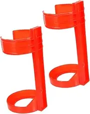 TINEASUR Fire Extinguisher Plastic Bracket 2pcs Heavy Duty Fire Extinguishers Wall Holder Fire Extinguisher Wall Hanging Rack Support for Car Rv Truck Red