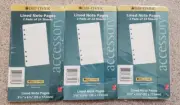DAY-TIMER Lined Note Pages 3 Pkgs Pad Total of 144 Sheets 3 3/4" x 6 3/4" 6 RING