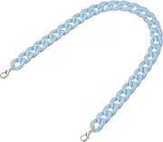 uxcell Acrylic Purse Strap, 23.6 Inch Matte Bag Chain Shoulder Purse Clutches Strap Replacement Bag Chain with Buckle for Handbag, Shoulder Bag Crossbody, Light Blue