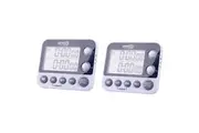 2x Appetito 100 Hours Dual Electronic Digital Kitchen Timer Self Standing