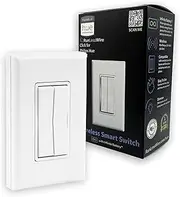 RunLessWire Click for Philips Hue (White) Switch - Push Button, ON-OFF-ON, White