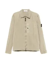 Stone Island Compass Patch Zip-Up Shirt Jacket XL,L,XXL Nude