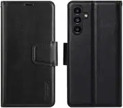 [ZUSLAB] Wallet Case for Galaxy A55 Hanman Leather Wallet Card Cover for Samsung (2024) - Black
