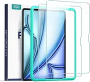 [ESR] 2 Pack Screen Protector for iPad Air 11 Inch M3/M2 (7th/6th Generation, 2025/2024), 9H Tempered Glass Film Guard with Alignment Frame, Anti-Scratch, Bubble Free, HD Clarity, Apple Pencil Compatible
