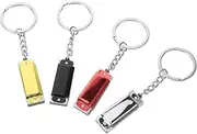 HONITANO 4Pcs Mini Colorful Harmonica Keychain Creative Keyring with Black Gold Silver and Red Lightweight Keychain Pendant for Bags Backpacks and Keys Stylish Metal Decor