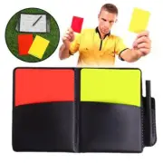 Referee Cards Red/Yellow Football Sport Wallet Notebook Refs Soccer Se✨b F5Y8~