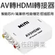 [佐印興業] 轉接器 支援1080P輸入AV轉HDMI 轉接頭 視頻轉接盒 AV線 MINI AV to HDMI