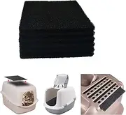 Lioong 6-Pack Hooded Cats Litter Box Filter Replacment Charcoal Filters Mat for Hooded Cats Pets Litter Waste Boxes Tray Toilet Pans