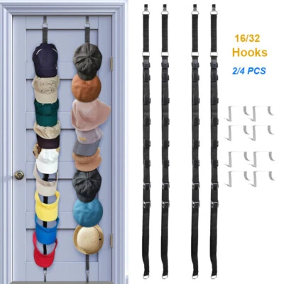 Cap Rack 16/32 Baseball Cap Hat Holder Rack Organizer Storage Door Closet Hanger