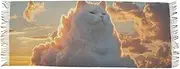 [AIXIWAWA] Women's Pashminas Scarf Cat Cloud Print, Shawls Wrap Lightwight with Tassel for Evening Dress Dinner Party, Multicolor