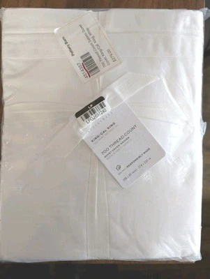 POTTERY BARN 700-Thread-Count Sateen Duvet Cover - White - King/CKing-NWT
