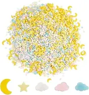 CRASPIRE Sprinkles Polymer Faux Resin Clay Star & Moon & Cloud Candy for Nail Art DIY Crafts Cake Phone Case