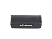 TED BAKER LONDON MIA JEWEL CLASP LEATHER EVENING CLUTCH BAG W/CHAIN NWT