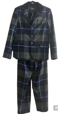 Il Gufo Blazer Tartan With Slacks - NWT- Girls Size 10