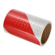 Reflective Tape, 4 Inch x 10 Ft Waterproof Safety Adhesive Tape, Red White