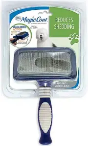 Four Paws Magic Coat 2-In-1 Brush Reduces Shedding, Mats & Tangles - Medium Dogs