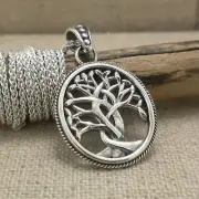 Medium Sterling Silver Celtic Tree of Life Pendant by KEITH JACK Chain & Boxed