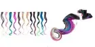 SWACC 12 Pcs Ombre Colored Party Highlights Clip on 12 Colors in Set -Curly