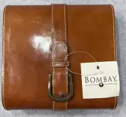 Bombay Company Leather CD Storage Box Case Storage Holds 10 CDs NWT New Flaws