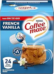Nestle Coffee mate French Vanilla Liquid Coffee Creamer Singles, 24 Count