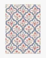 150' x 215' | Machine Washable Runner Rug | Kid & Pet Friendly | Indoor Rug | Elodie Currant & Ocean Outdoor Rug | Ruggable