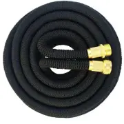 25FT Expanding Flexible Water Hose Pipe Home Garden Hose Watering Black New