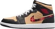 Nike Air Jordan 1 Mid SE Tartan Swoosh Men's Basketball Shoes