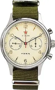 [Sugess] Gold SWAN Neck Seagull 1963 40MM Sapphire Crystal ST1901 Movement Men's Chronograph Watch 1963 SU1963S40X, Green, 40mm, strap