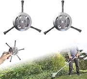 String Trimmer Replacement Head, Wire Weed Trimmer Head Weed Remover Tool, Steel Wire Grass Trimmer Head, Universal Brush Cutter Steel Head for Lawn Mower Edging (2PCS-A)