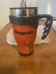Snap On Travel Coffee Cup/Mug Red/Orange