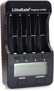 Lii-500 4 Slots ligent Battery Charger Kit for 3.7V Li-ion & 1.2V Ni-MH Rechargeable Battery Display Multicolor Type 1