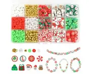 Christmas Beads 1080 Pcs Christmas Themed Polymer Clay Beads