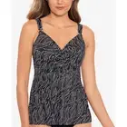 Miraclesuit Womens Bronze Age Plunge Underwire Tankini Top Sz 34D