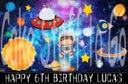Astronaut Outer Space Edible Cake Topper Decoration