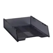 Italplast Multifit Tinted Document Tray Solid Base Ribbing Extra Strength Grey