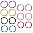 Pair of 16G Seamless Segment Rings Hoop Rings Septum Nose Lip Helix Nipple Daith