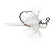 VMC Tungsten Bullfly Jig 1/32 oz - Metallic Silver - Pack of 2 Ice Fishing Jig