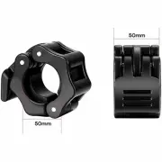 Olympic Dumbbell Clamps Barbell Collar Clips Set of 2 Black 50mm Weight Lifting