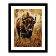Bison Framed print Art Poster