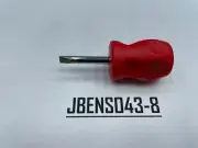 Snap-on Tools USA NEW RED Hard Grip Stubby 1/4" Flat Head Screwdriver SHD1R