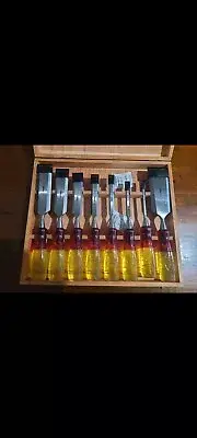 Marples Irwin Set Of 8 Boxed Split Proof Bevel Edge Chisels