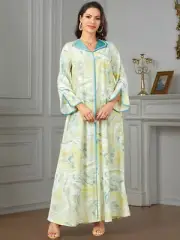 Women Muslim Maxi Dress Kaftan Long Robes Turkey Caftan Dubai Evening Dresses