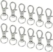 cnomg 50 pcs Swivel Clasps Lanyard Snap Hook, Metal Swivel Lanyard Snap Hook Lobster Claw Clasp