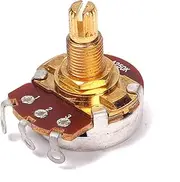 LRXIYODE Gold Guitar Potentiometer Split Shaft with Coarse Knurling for Electric Guitar Volume Control Audio Tone Switch Compatible with Control Knobs