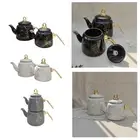 2Pcs Enamel Teapot Set Tea Maker for Tea House Camping Gas/Induction Cooker
