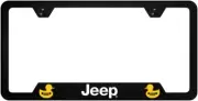 Jeep Duck UV Print on Black License Plate Frame